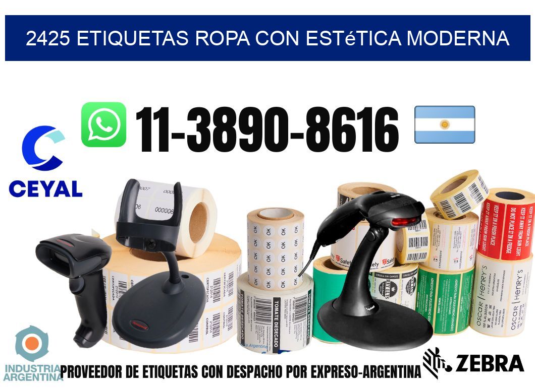 2425 Etiquetas ropa con estética moderna