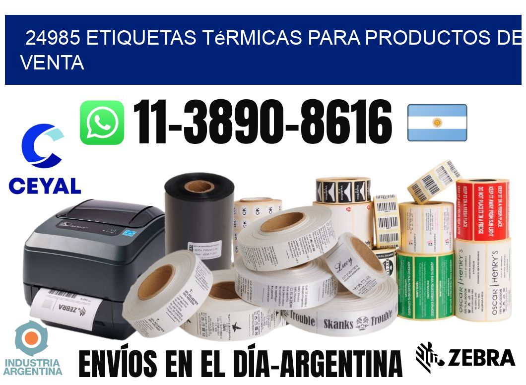 24985 etiquetas térmicas para productos de venta