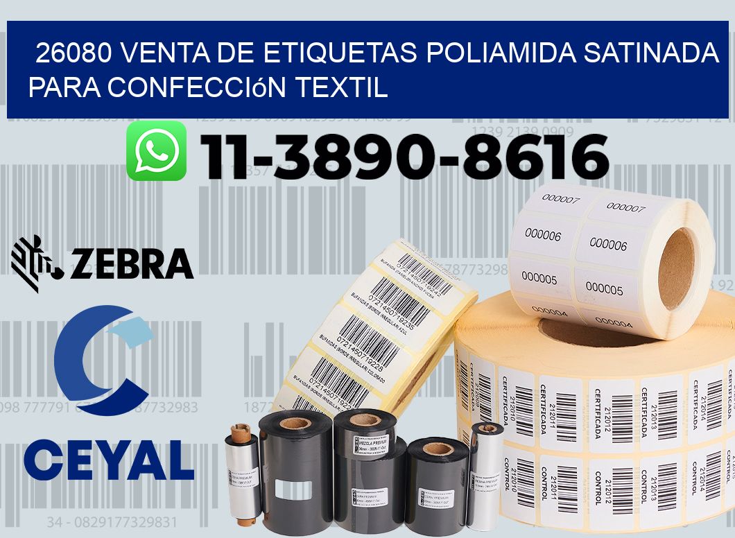 26080 venta de etiquetas poliamida satinada para confección textil