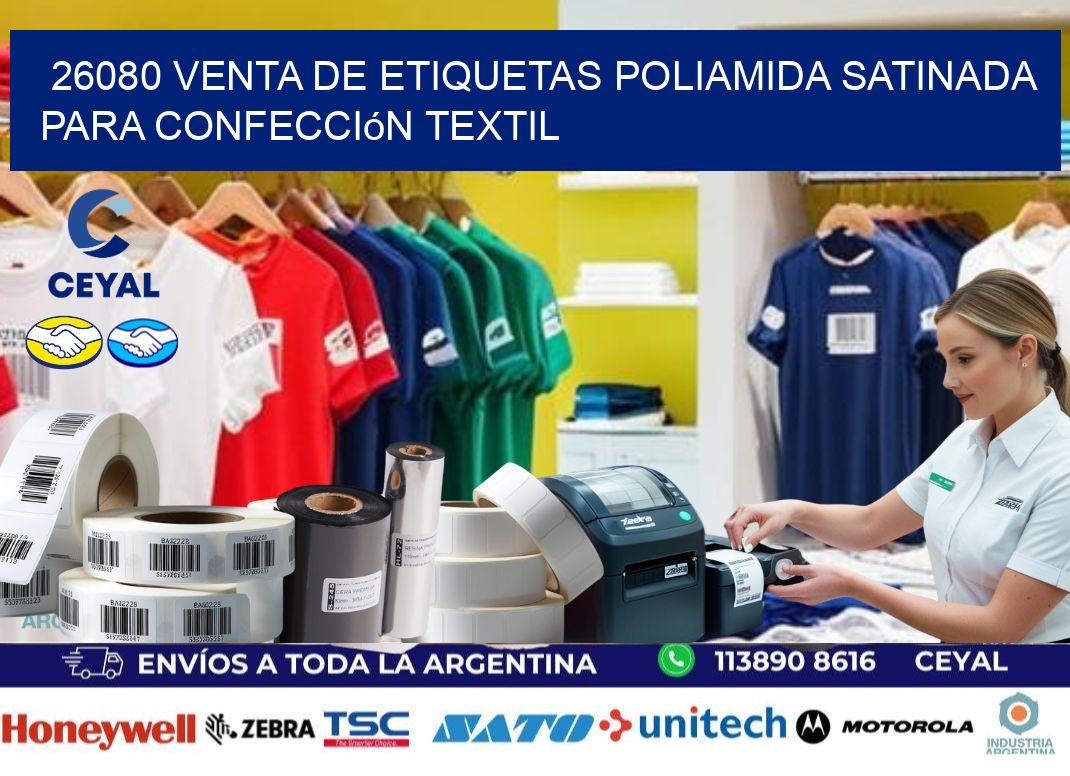 26080 venta de etiquetas poliamida satinada para confección textil