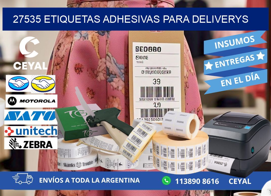 27535 etiquetas adhesivas para deliverys
