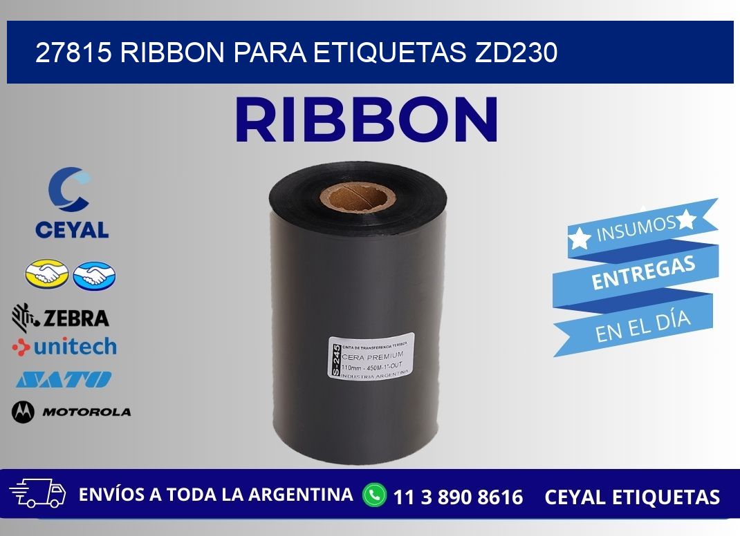 27815 ribbon para etiquetas zd230