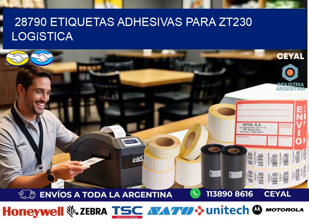 28790 etiquetas adhesivas para zt230 logística