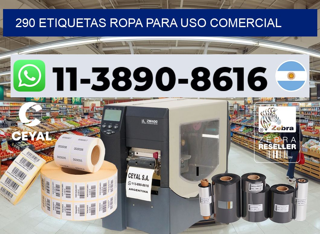 290 Etiquetas ropa para uso comercial