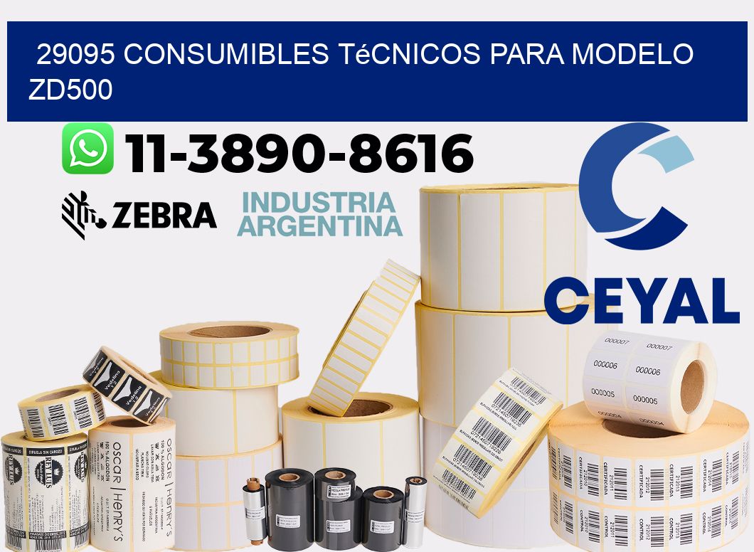 29095 consumibles técnicos para modelo zd500