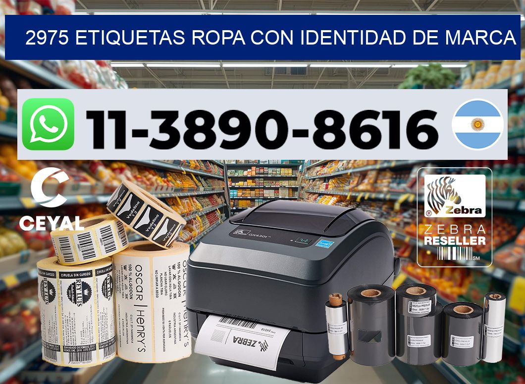 2975 Etiquetas ropa con identidad de marca