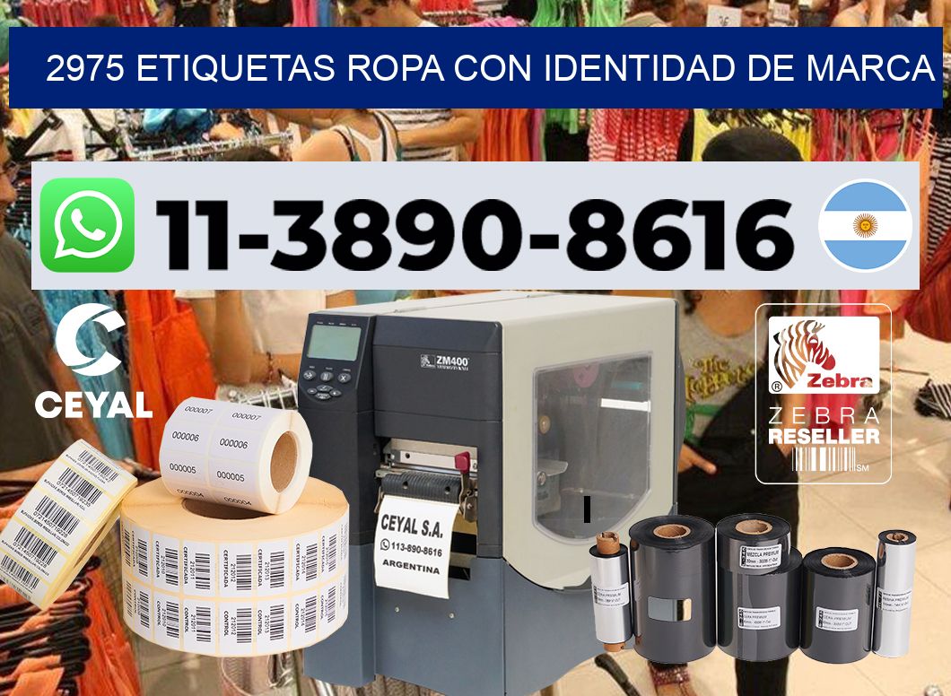 2975 Etiquetas ropa con identidad de marca