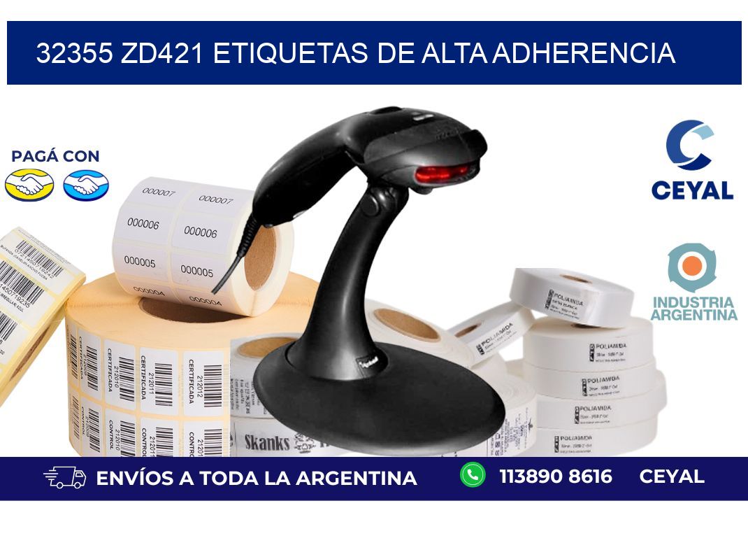 32355 zd421 etiquetas de alta adherencia