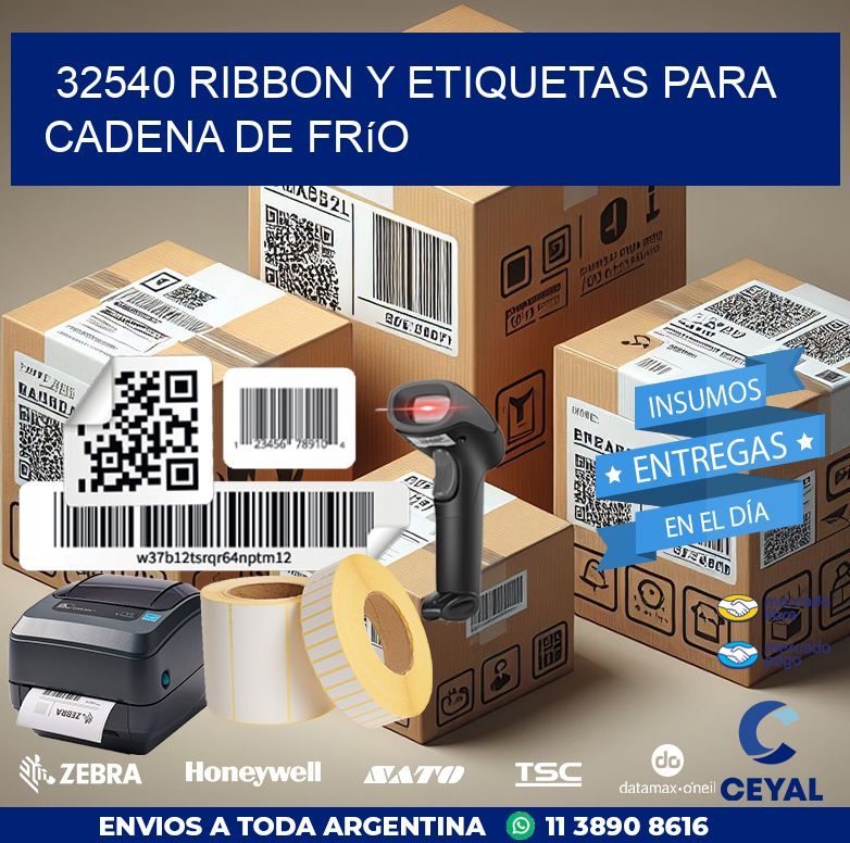 32540 ribbon y etiquetas para cadena de frío