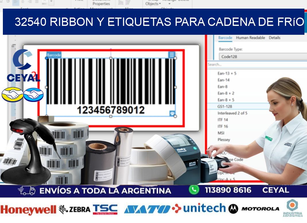 32540 ribbon y etiquetas para cadena de frío