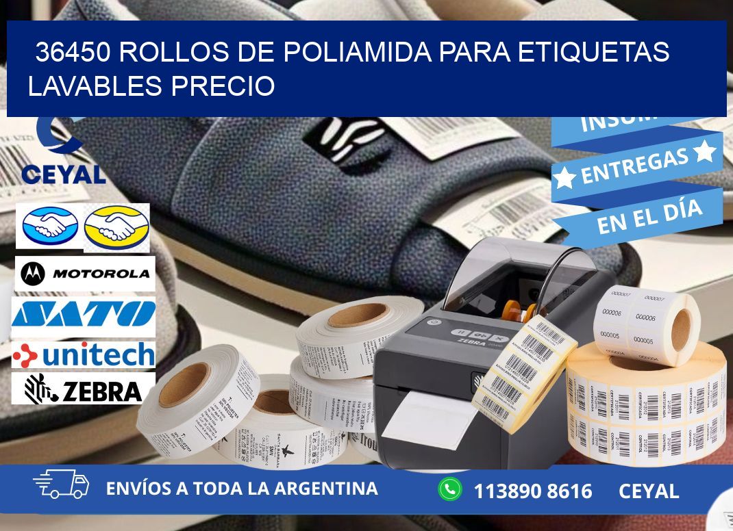 36450 rollos de poliamida para etiquetas lavables precio