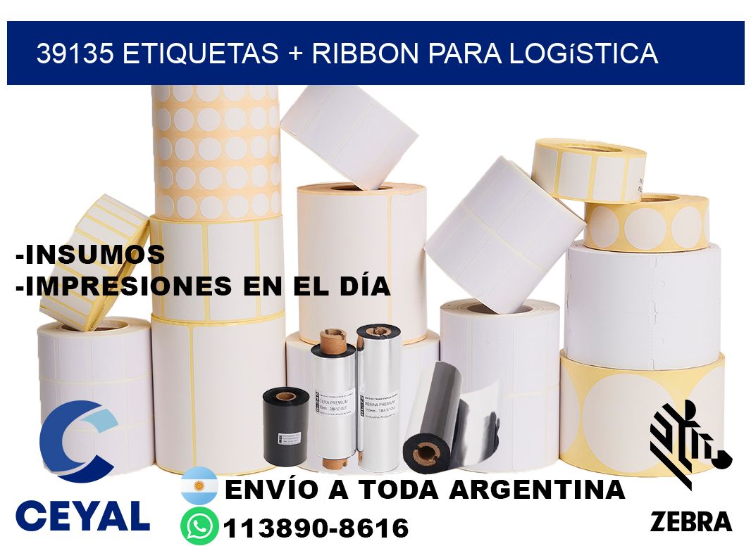 39135 etiquetas + ribbon para logística