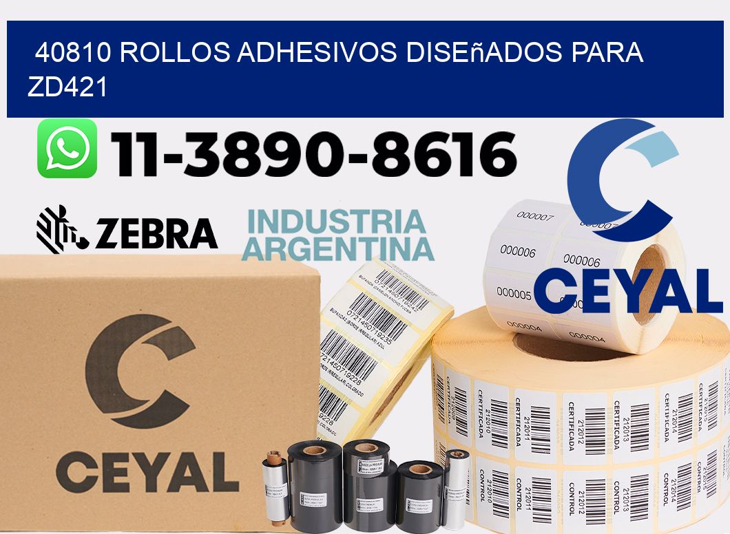 40810 rollos adhesivos diseñados para zd421