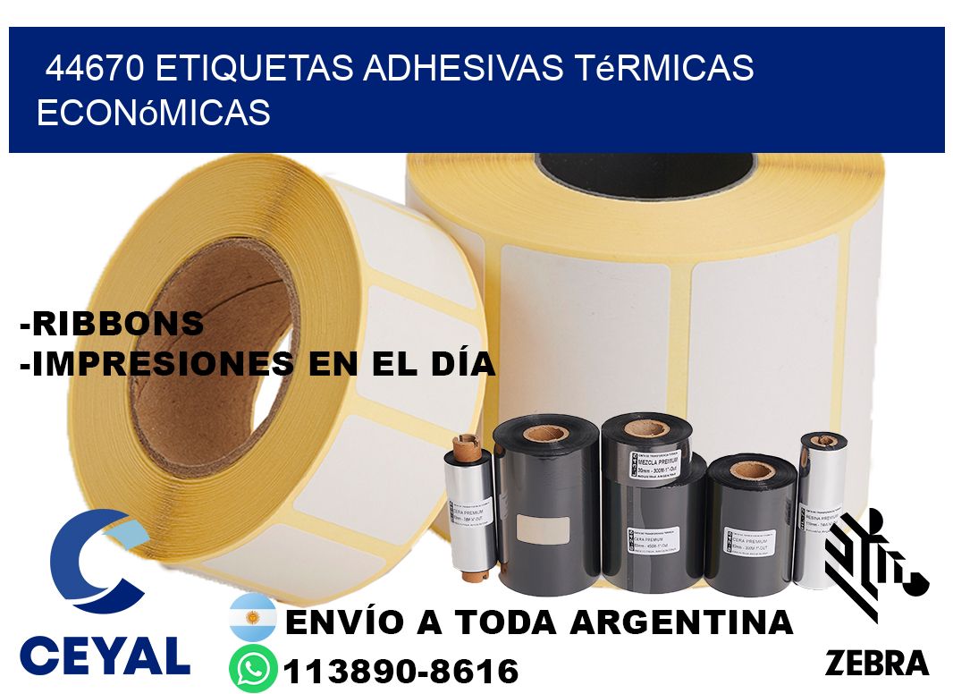 44670 etiquetas adhesivas térmicas económicas