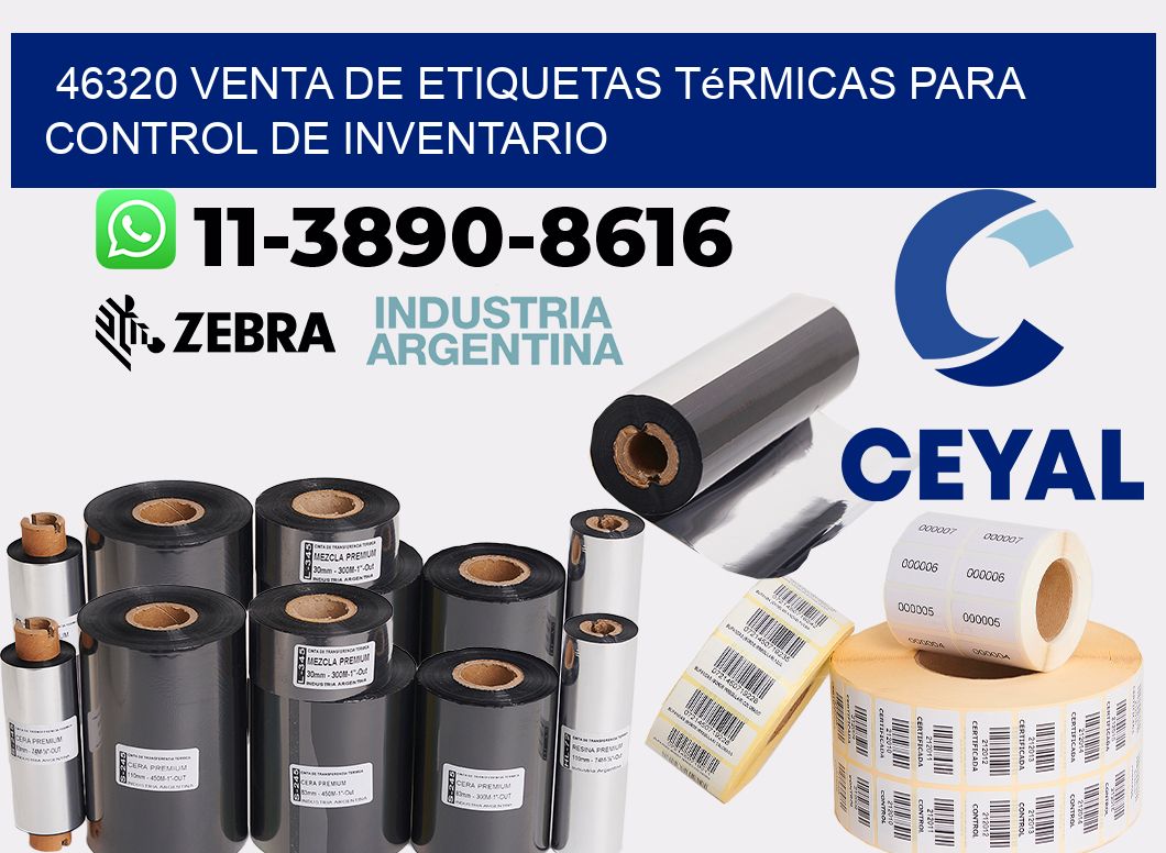 46320 venta de etiquetas térmicas para control de inventario