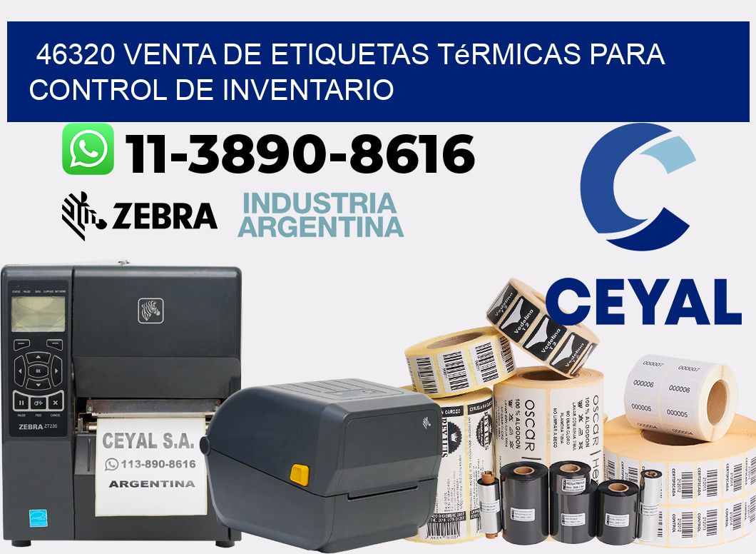 46320 venta de etiquetas térmicas para control de inventario