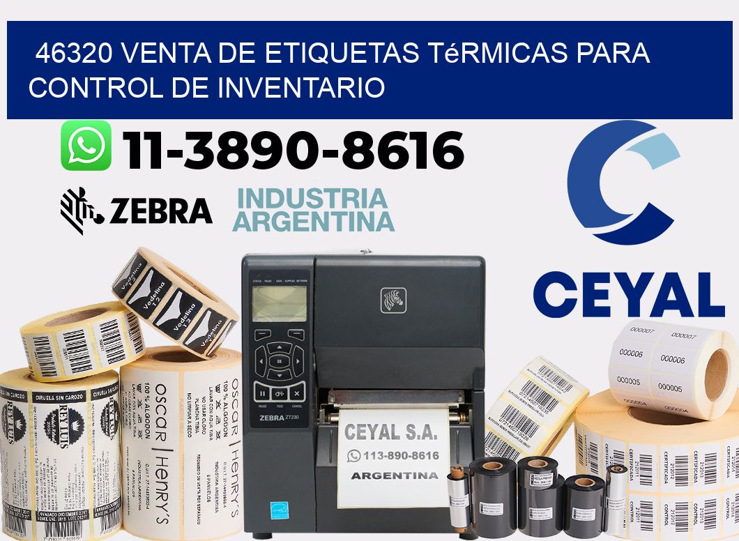 46320 venta de etiquetas térmicas para control de inventario