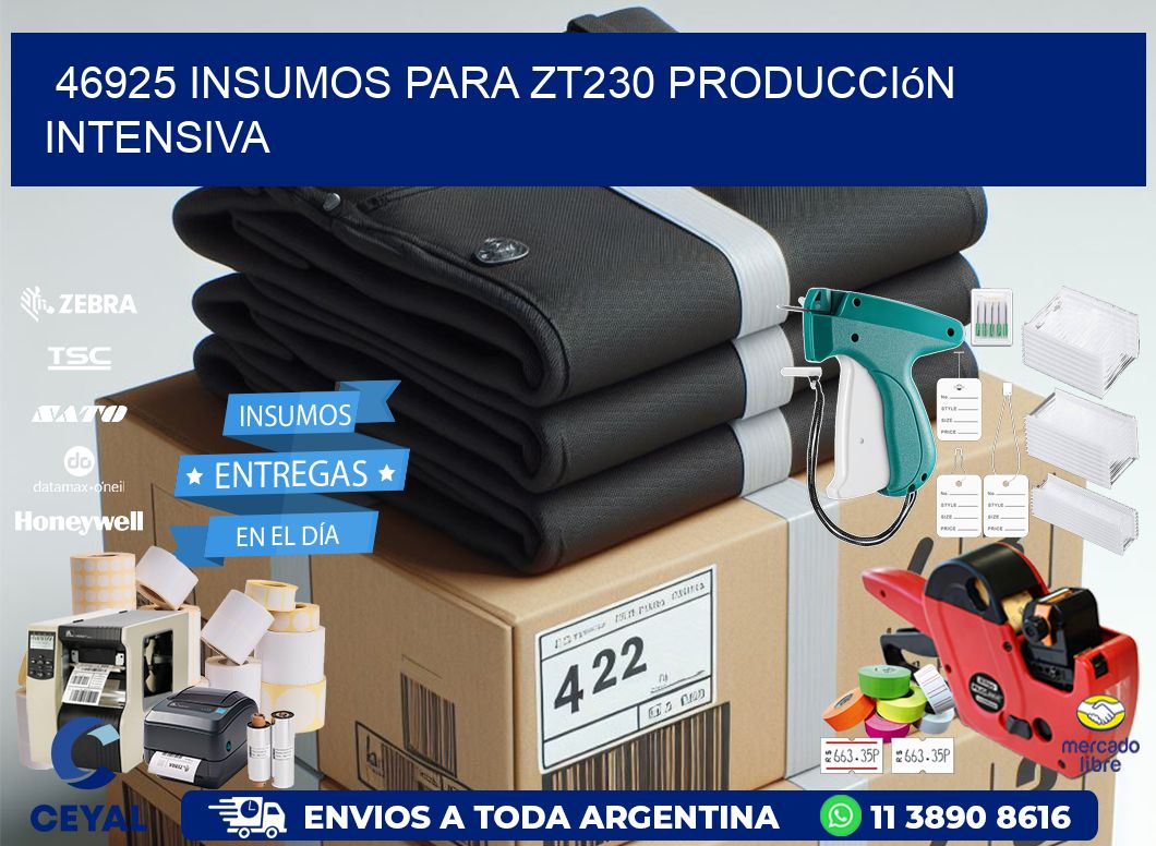 46925 insumos para zt230 producción intensiva