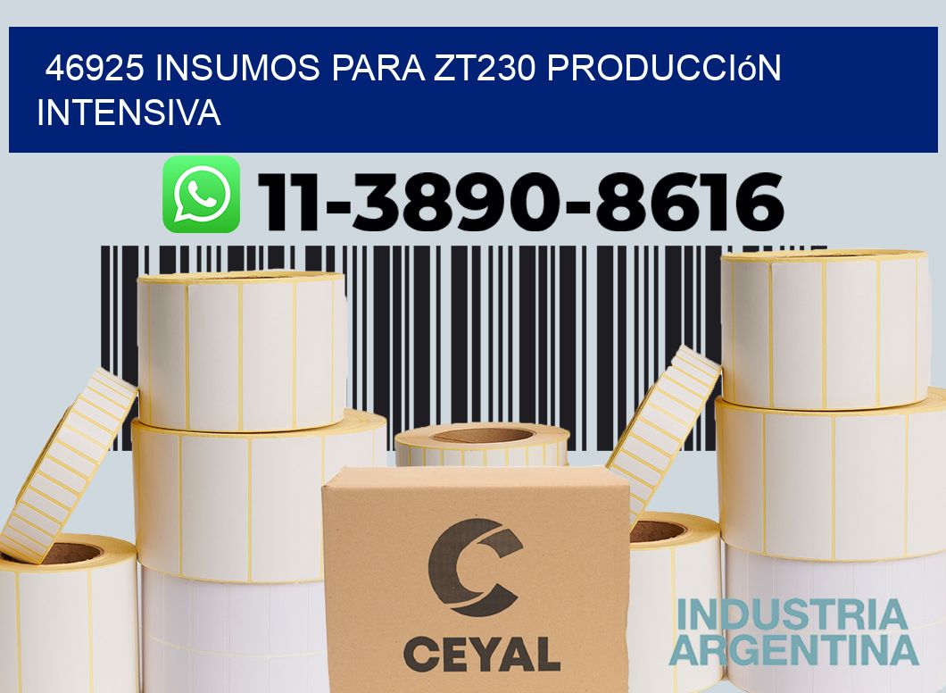 46925 insumos para zt230 producción intensiva