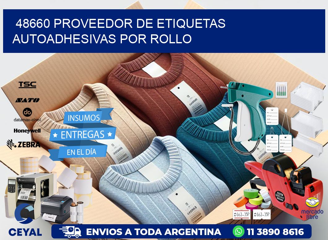 48660 proveedor de etiquetas  autoadhesivas por rollo