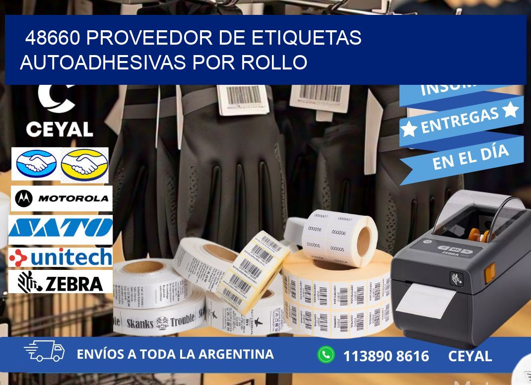 48660 proveedor de etiquetas  autoadhesivas por rollo