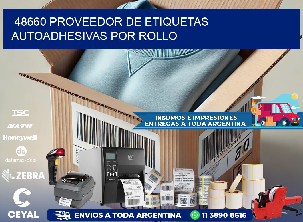 48660 proveedor de etiquetas  autoadhesivas por rollo