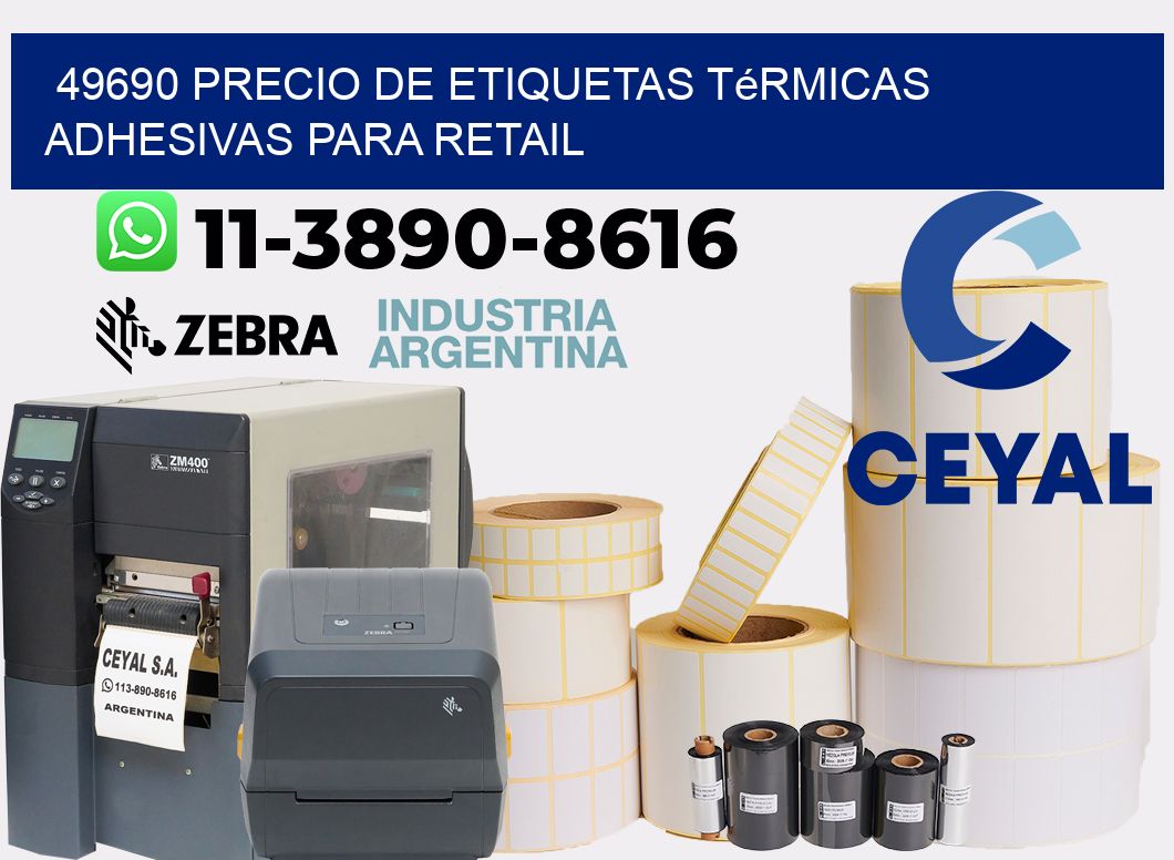 49690 precio de etiquetas térmicas adhesivas para retail