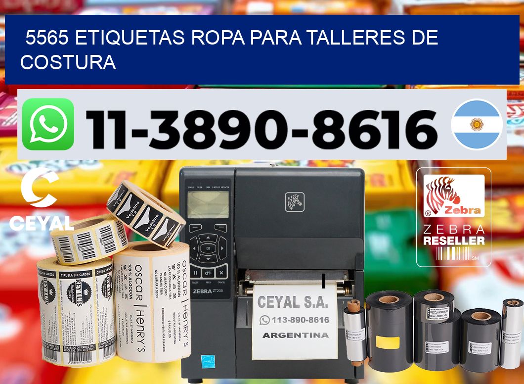 5565 Etiquetas ropa para talleres de costura