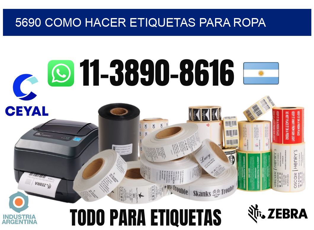 5690 como hacer etiquetas para ropa