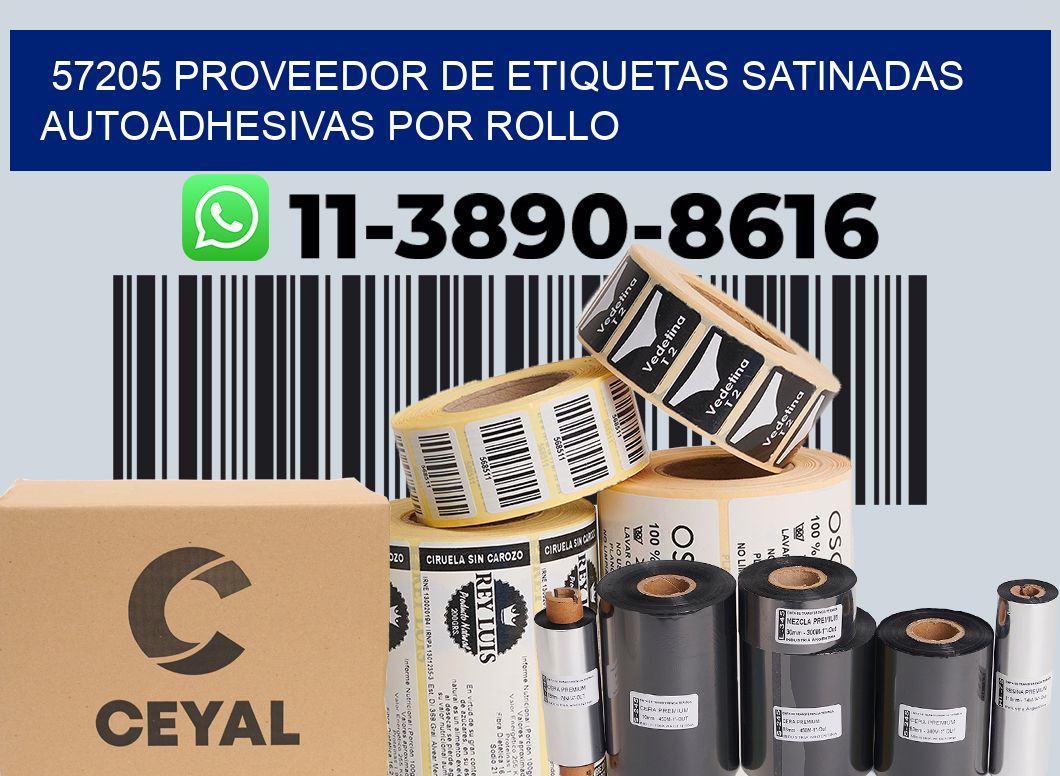 57205 proveedor de etiquetas satinadas autoadhesivas por rollo