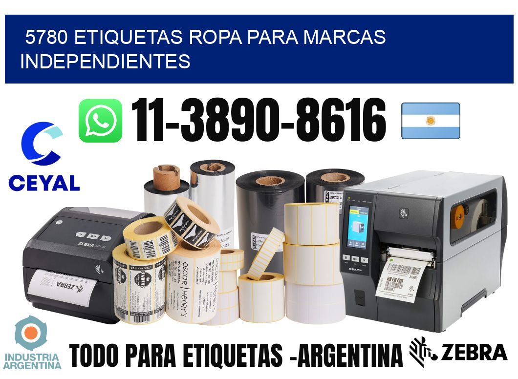 5780 Etiquetas ropa para marcas independientes