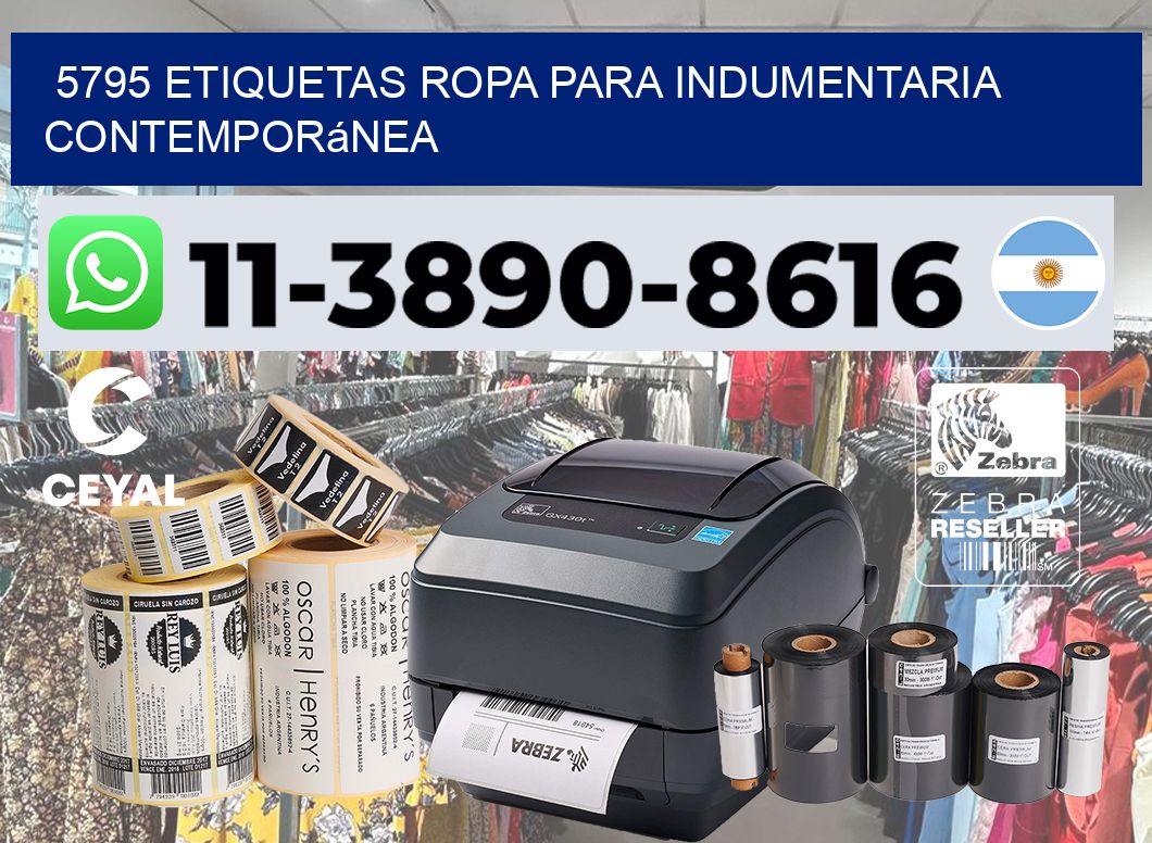 5795 Etiquetas ropa para indumentaria contemporánea
