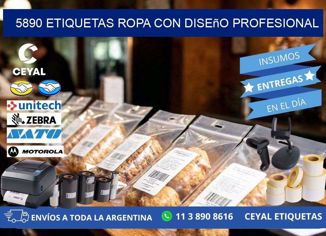 5890 Etiquetas ropa con diseño profesional