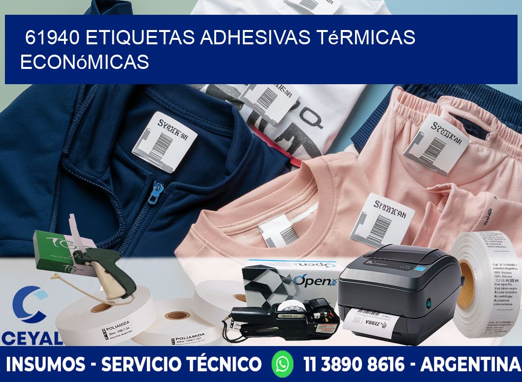 61940 etiquetas adhesivas térmicas económicas