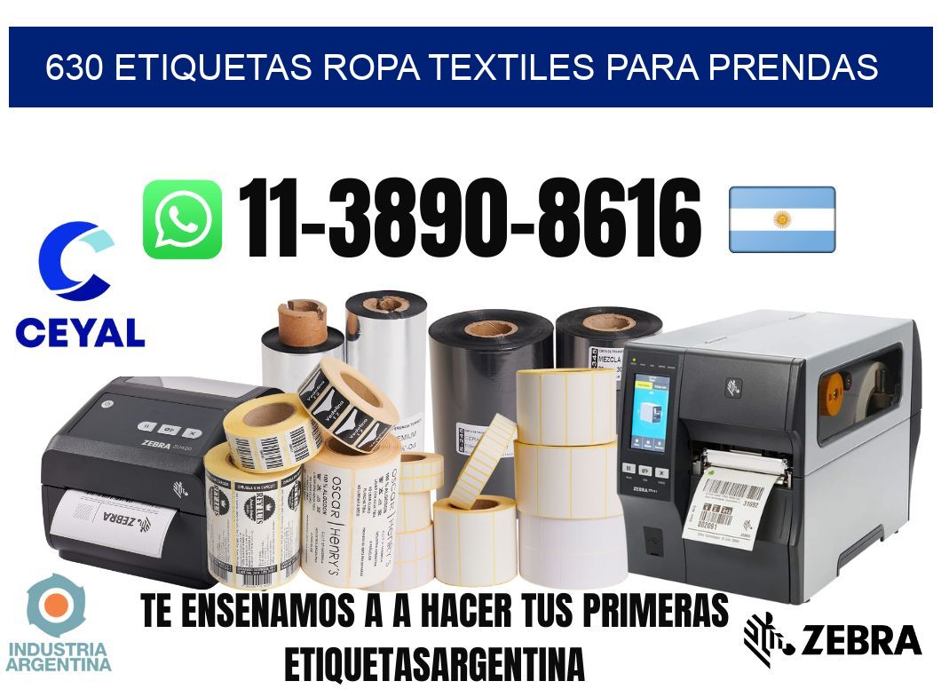 630 Etiquetas ropa textiles para prendas