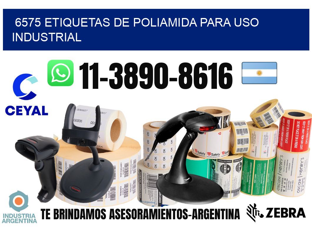 6575 Etiquetas de poliamida para uso industrial
