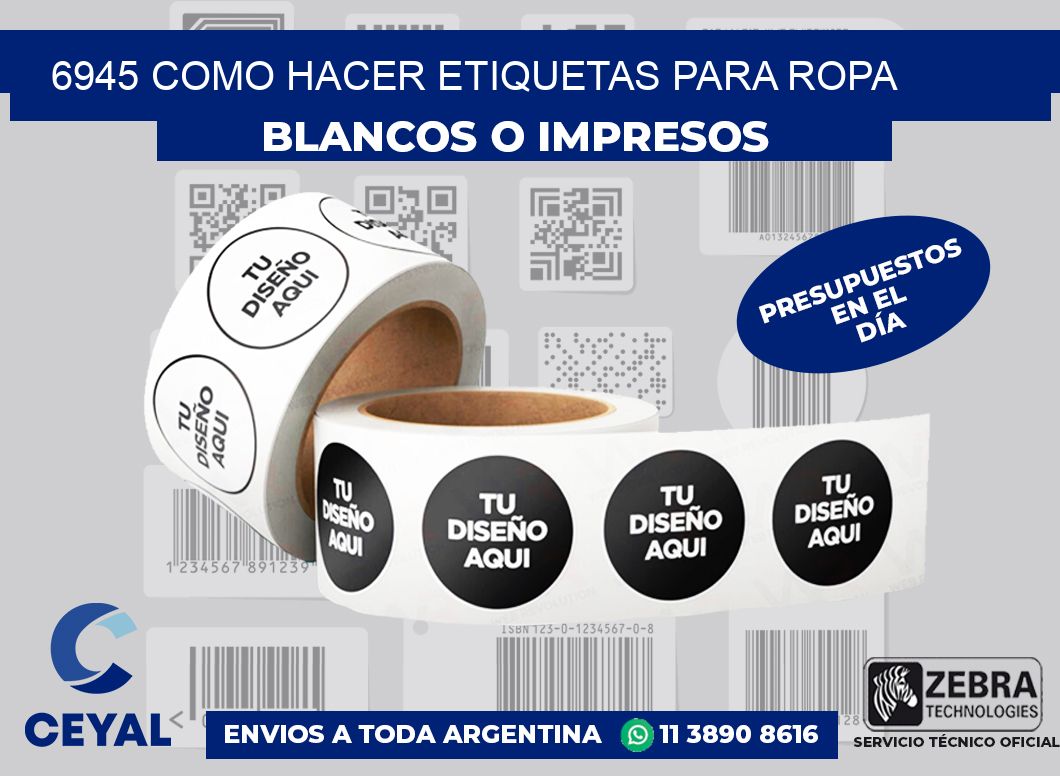 6945 como hacer etiquetas para ropa