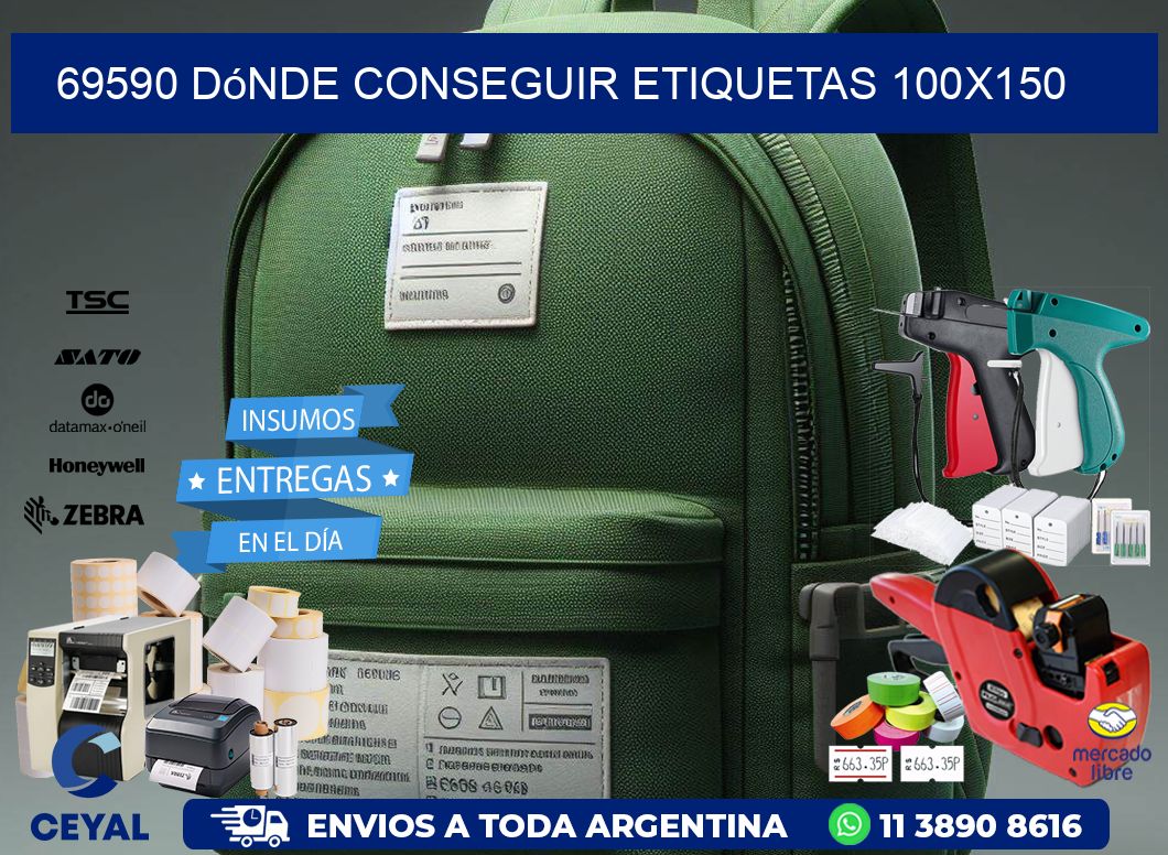 69590 dónde conseguir etiquetas 100x150