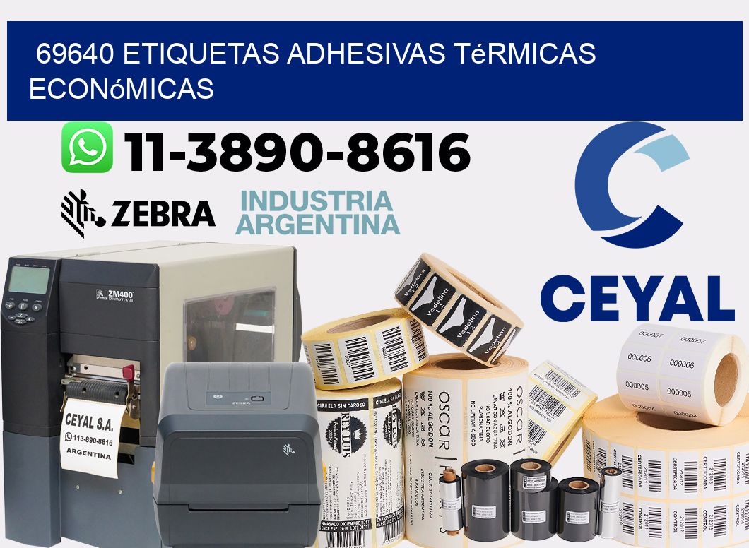 69640 etiquetas adhesivas térmicas económicas