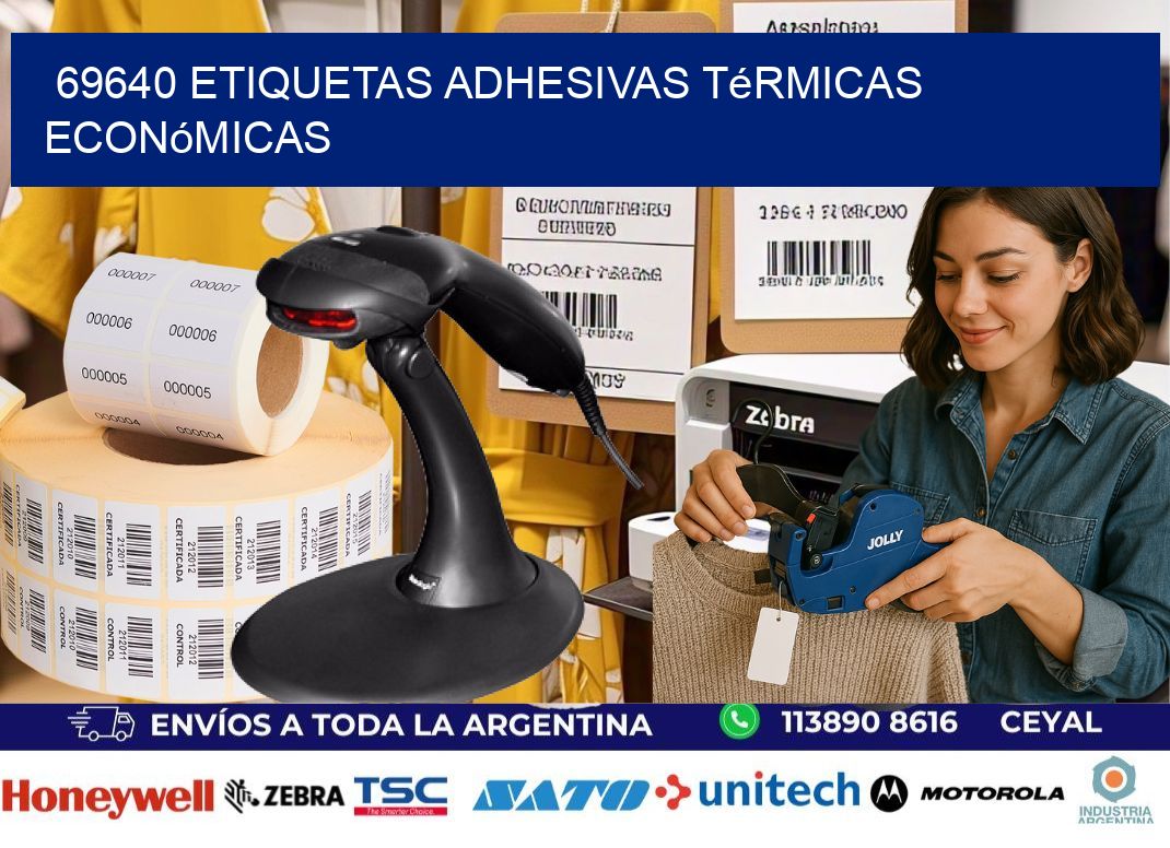 69640 etiquetas adhesivas térmicas económicas