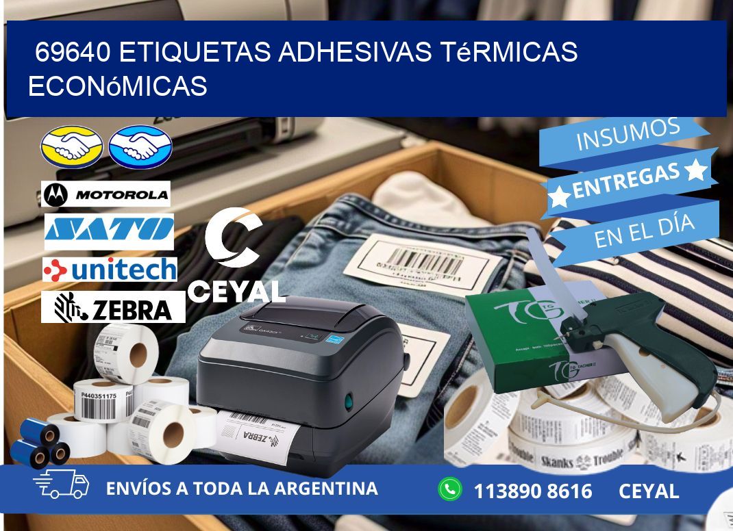 69640 etiquetas adhesivas térmicas económicas