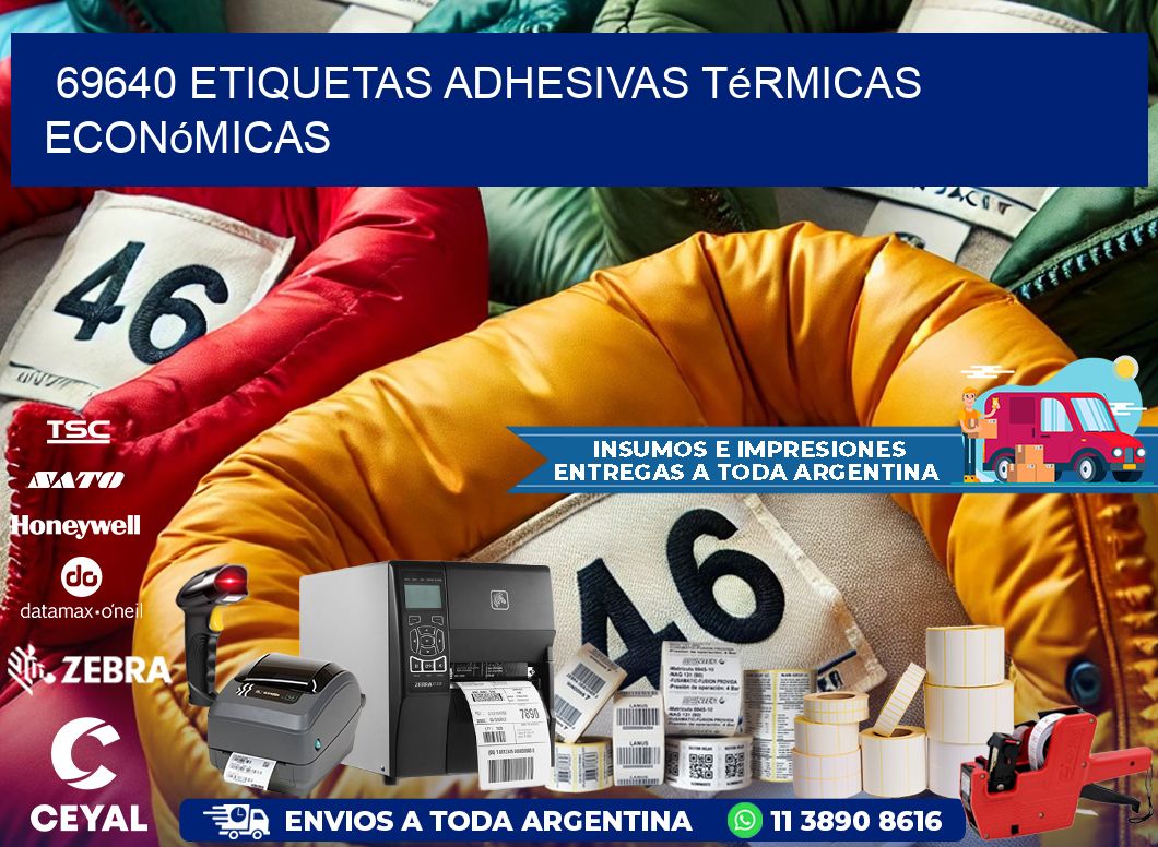 69640 etiquetas adhesivas térmicas económicas