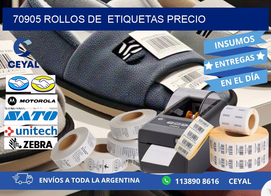 70905 rollos de  etiquetas precio