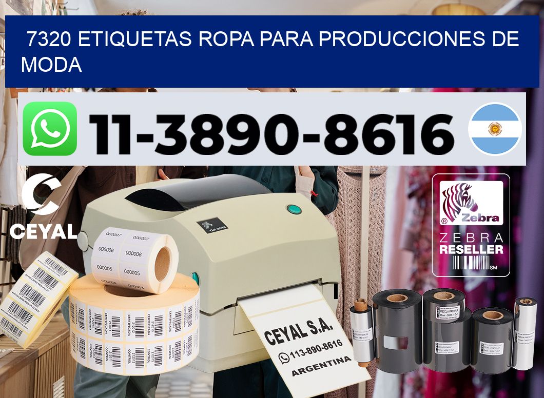 7320 Etiquetas ropa para producciones de moda