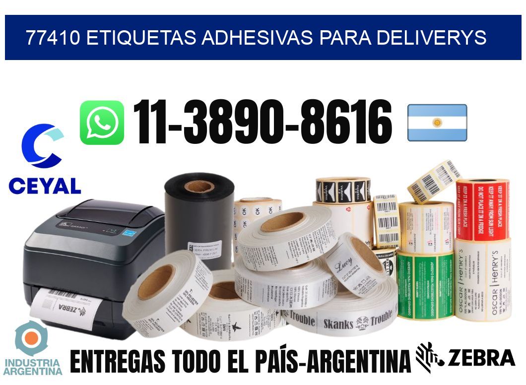 77410 etiquetas adhesivas para deliverys