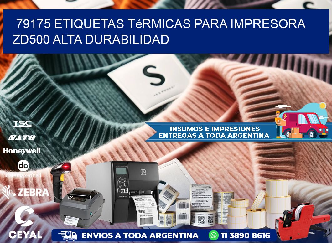 79175 etiquetas térmicas para impresora zd500 alta durabilidad