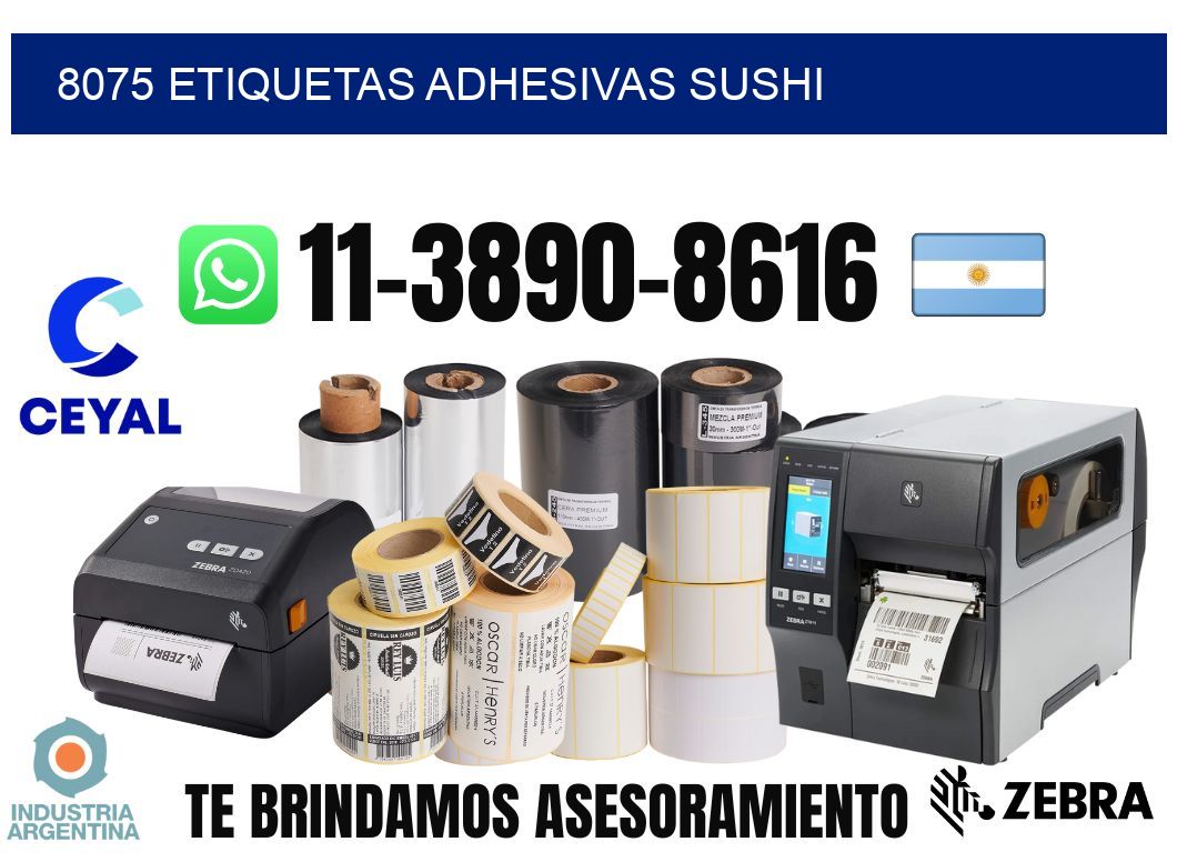 8075 etiquetas adhesivas sushi