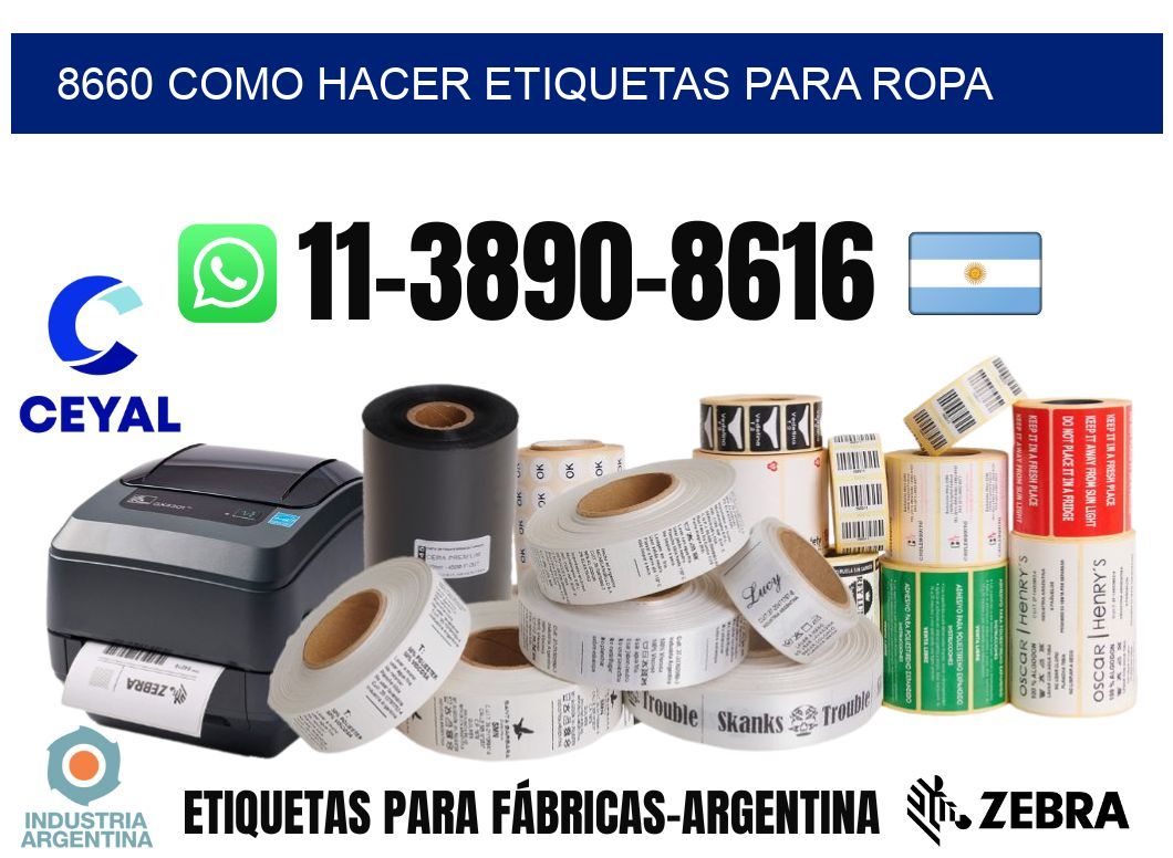 8660 como hacer etiquetas para ropa