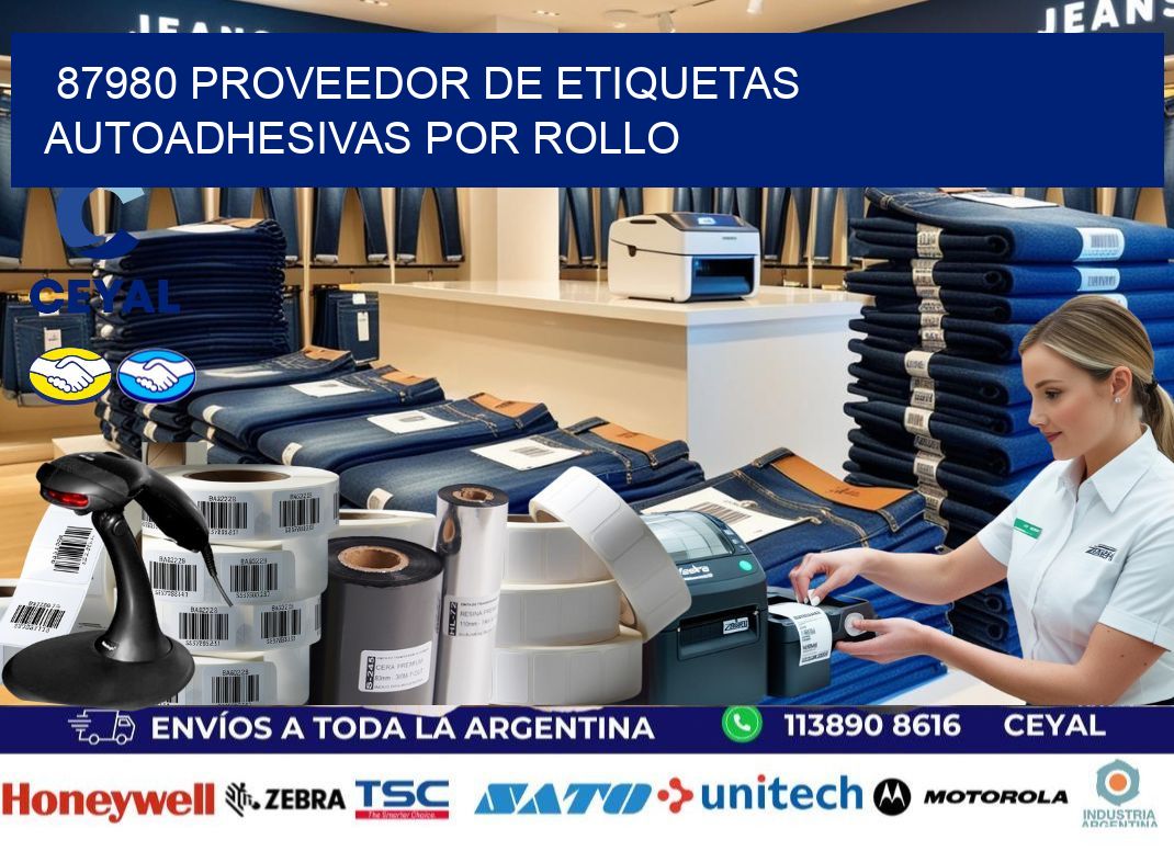 87980 proveedor de etiquetas autoadhesivas por rollo