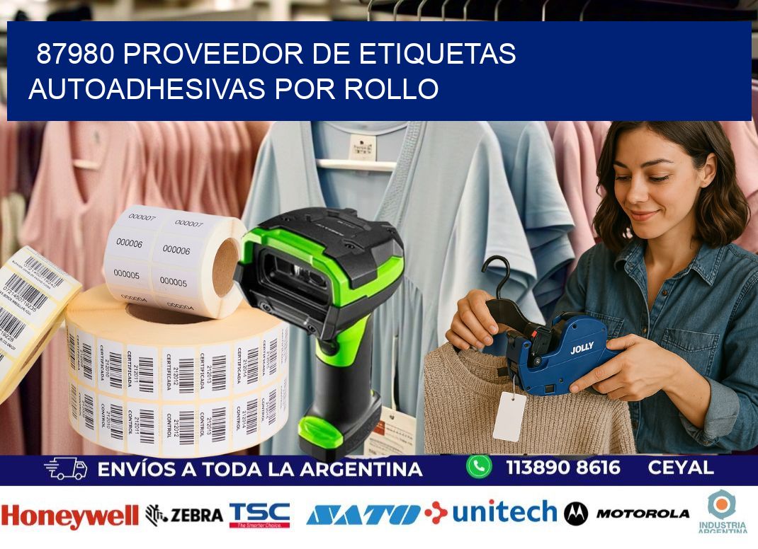 87980 proveedor de etiquetas autoadhesivas por rollo